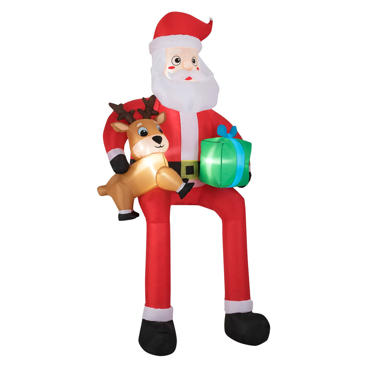 2.9 M Christmas Inflatable Santa Outdoor Decoration Blow up Sitting Santa Claus