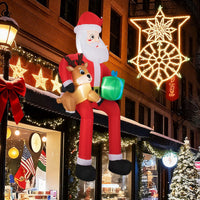 2.9 M Christmas Inflatable Santa Outdoor Decoration Blow up Sitting Santa Claus