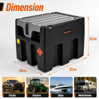 200 L Capacity Portable Diesel Tank 50 L/Min with 12V Electric Transfer Pump