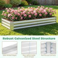202 x 101 x 81 cm Galvanized Raised Garden Bed with Cover