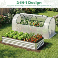202 x 101 x 81 cm Galvanized Raised Garden Bed with Cover