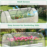 202 x 101 x 81 cm Galvanized Raised Garden Bed with Cover