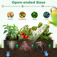202 x 101 x 81 cm Galvanized Raised Garden Bed with Cover