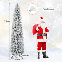Flocked Xmas Tree with 373 Branch Tips for Decoration
