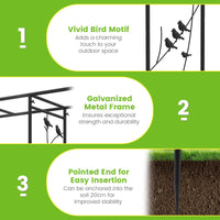 213 cm Garden Arch Feeding Station Heavy-duty Arch Trellis