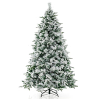 215 cm Artificial Xmas Tree with Pine Needles and LED Lights