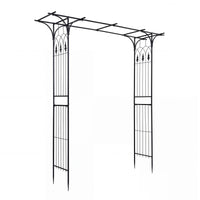 215cm Arch Trellis Garden Arbor w/ Extended Roof for Climbing Plants Roses Vines Wedding