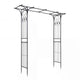 215cm Arch Trellis Garden Arbor w/ Extended Roof for Climbing Plants Roses Vines Wedding