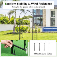 220CM Garden Arch Arbor Trellis for Climbing Plants Roses Vines