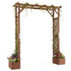 220 cm Tall Garden Arbor w/Planter Boxes & Hanging Roof