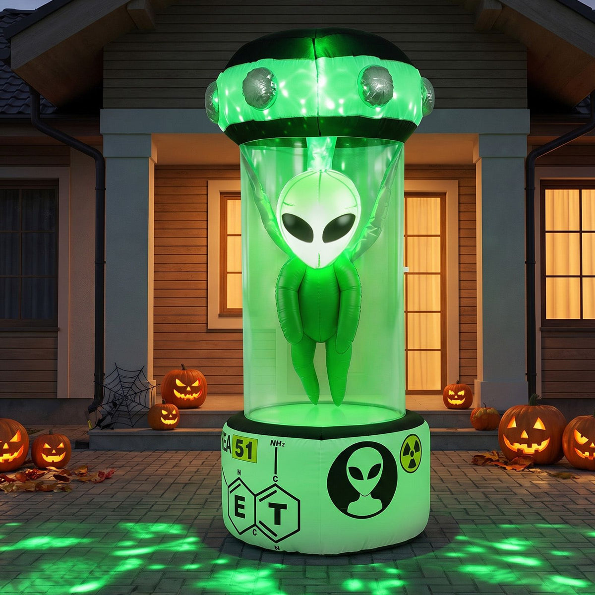 225cm Halloween Inflatable Alien Halloween Blow Up Alien Outdoor Decoration