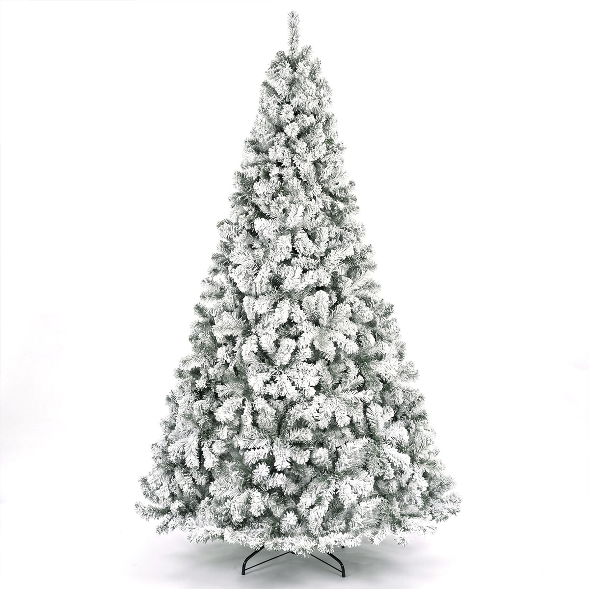 275/230cm Pre-Lit Artificial Christmas Tree with 900/550 Warm White LED Lights and Hinge