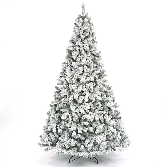 275/230cm Pre-Lit Artificial Christmas Tree with 900/550 Warm White LED Lights and Hinge