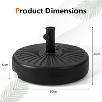 Round Fillable Umbrella Base Stand for Patio Market Table Umbrella