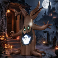Giantex 240cm Halloween Inflatable Tree with Animated Popping Ghost