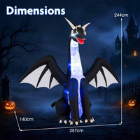 244cm Tall Halloween Inflatables Ice Dragon Outdoor Decoration for Holiday Decor