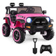 24V 2-Seater Kids Ride On Truck with Lockable Doors and Remote Control Horn Music