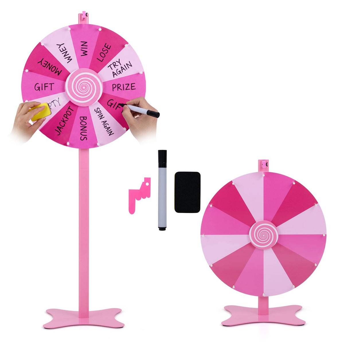 60 CM Prize Wheel Tabletop or Floor Standing Spinning Prize Wheel