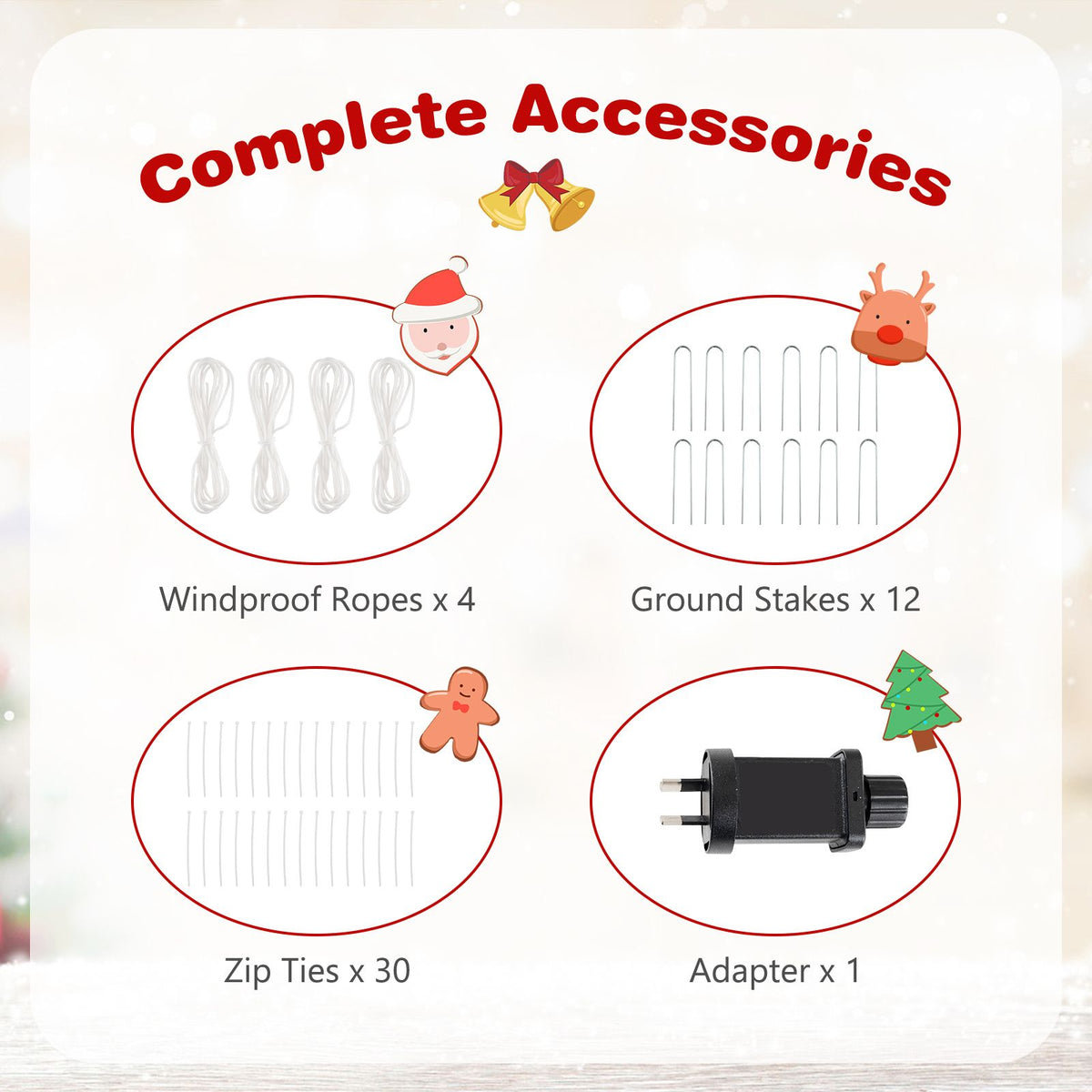 256cm Christmas Pre-lit Festive Arch with Large Bow and Warm White LED Lights for Yard