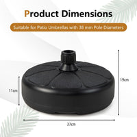 Round Fillable Umbrella Base Stand for Patio Market Table Umbrella