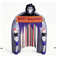 260cm Halloween Haunted Reaper Archway with Built-in LED Lights