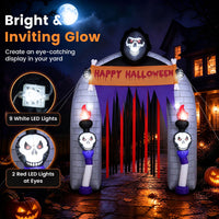260cm Halloween Haunted Reaper Archway with Built-in LED Lights