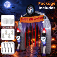 260cm Halloween Haunted Reaper Archway with Built-in LED Lights