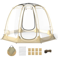 265 x 288 CM Pop Up Bubble Tent with 540° Transparent PVC Igloo for 4-6 People