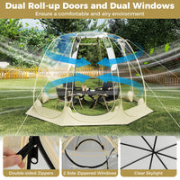 265 x 288 CM Pop Up Bubble Tent with 540° Transparent PVC Igloo for 4-6 People