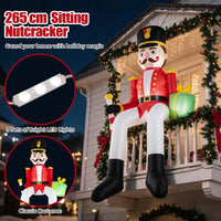 265cm Inflatable Christmas Nutcracker Hanging Decoration for Holiday Decor