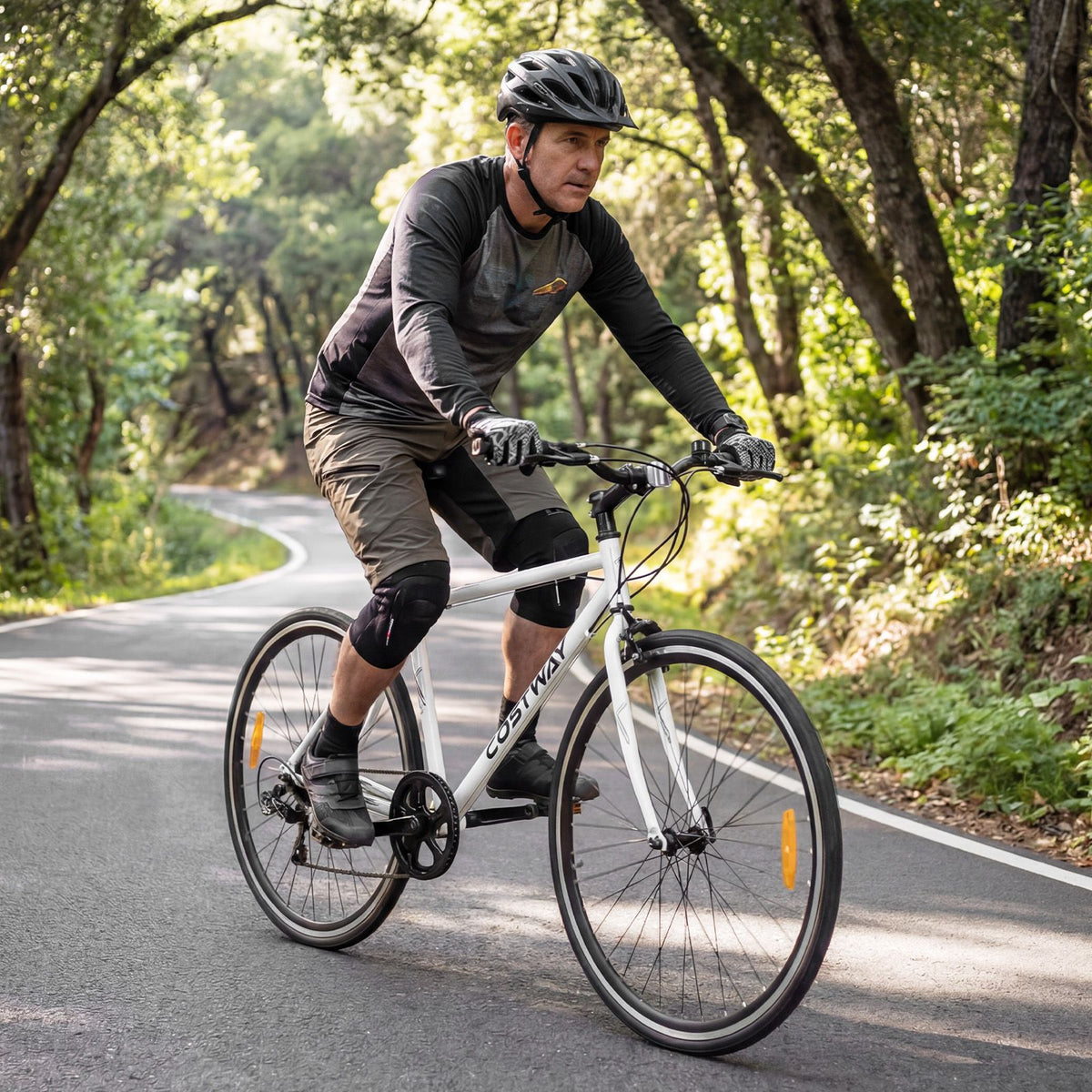 26 Inch Mountain Bike with All-terrain Rubber Wheels and Dual Brakes for Adults and Teens