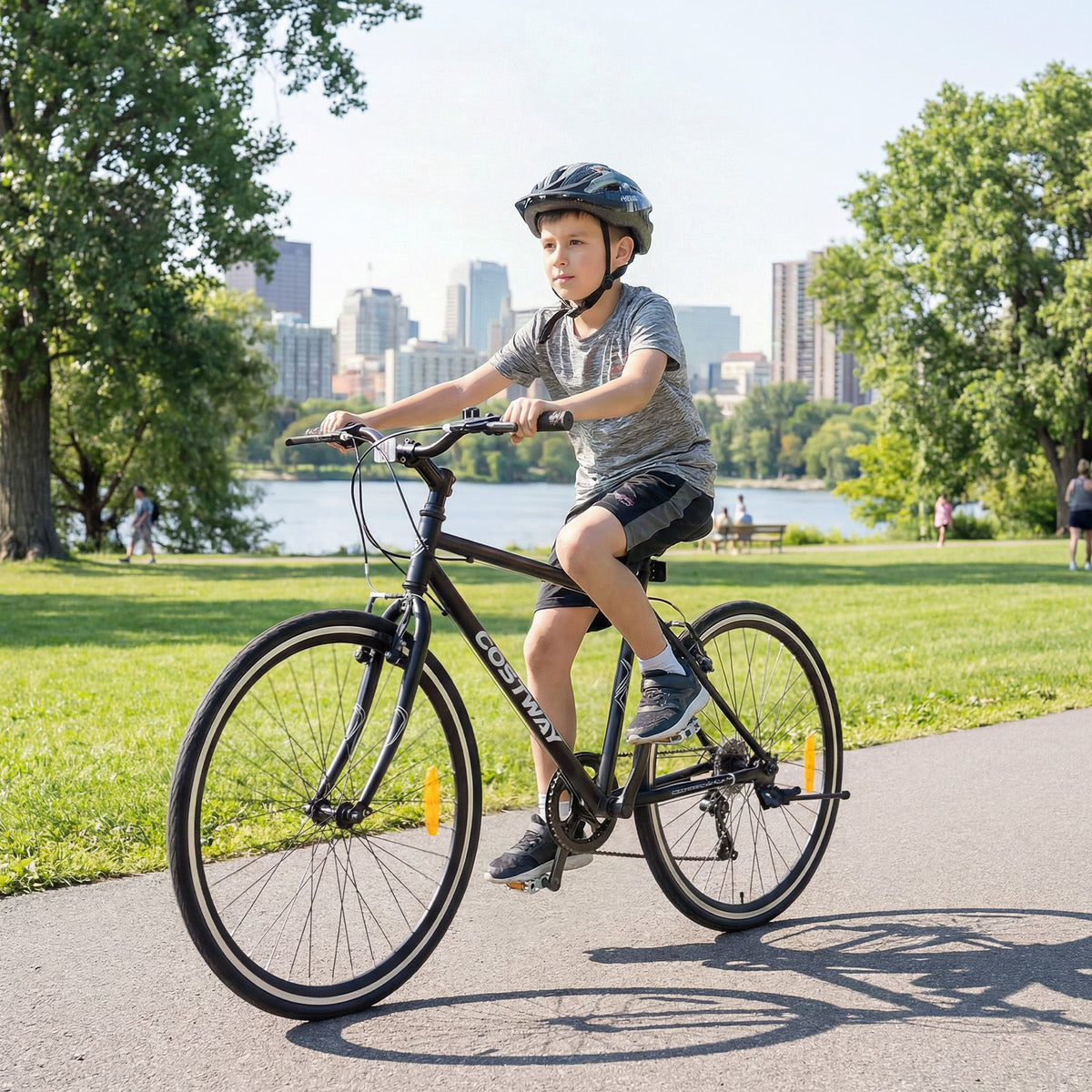 26 Inch Mountain Bike with All-terrain Rubber Wheels and Dual Brakes for Adults and Teens