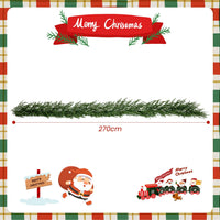 270cm Pre-lit Artificial Cypress Christmas Garland with 50 Warm-White LED Lights and 130 Branch Tips