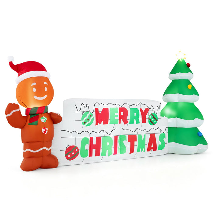 290cm Long Inflatable Merry Christmas Sign Outdoor Decoration for Holiday Decor
