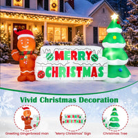 290cm Long Inflatable Merry Christmas Sign Outdoor Decoration for Holiday Decor
