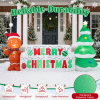290cm Long Inflatable Merry Christmas Sign Outdoor Decoration for Holiday Decor