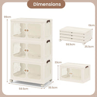 3/4 Tier Stackable Storage Bins with Lids