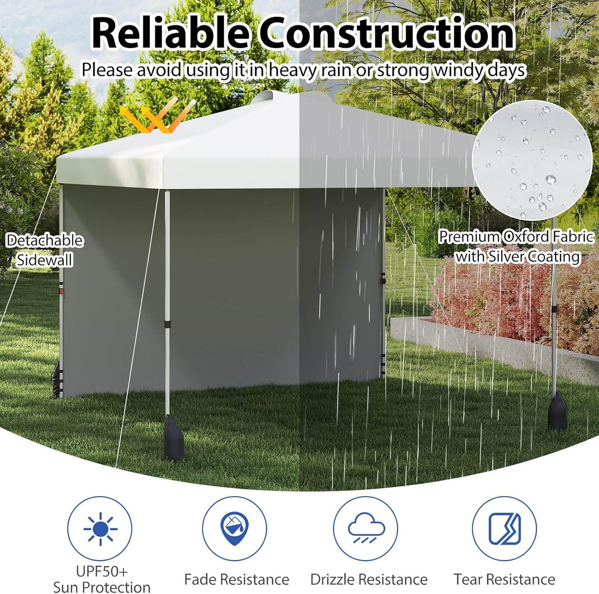 3 x 3 m Pop up Canopy Tent w/ 1 Sidewall