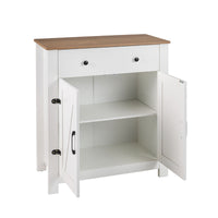 Farmhouse Buffet Cabinet 80cm with Adjustable Shelf and 2 Barn Doors