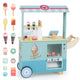 Kids Ice Cream Cart Pretend Play Set for Toddlers with Vending Machine