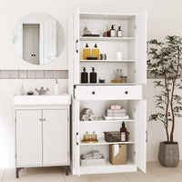 183cm Tall Kitchen Cabinet Farmhouse Cupboard Cabinet Versatile Storage