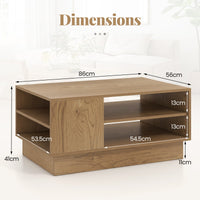 Modern Coffee Table Rectangle Center Table Accent Table for Living Room