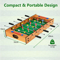 2 In 1 Multi Game Table with Compact Tabletop Foosball Table and Hockey Game