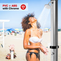 38L Outside Drench Shower, Freestanding Outdoor Shower with Rotating Shower Head