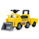 2-in-1 Ride on Excavator with Detachable Trailer Kids Digging Bulldozer with Shovel