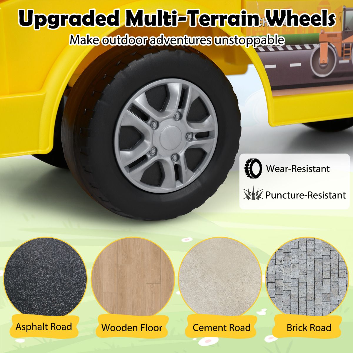 2-in-1 Ride on Excavator with Detachable Trailer Kids Digging Bulldozer with Shovel