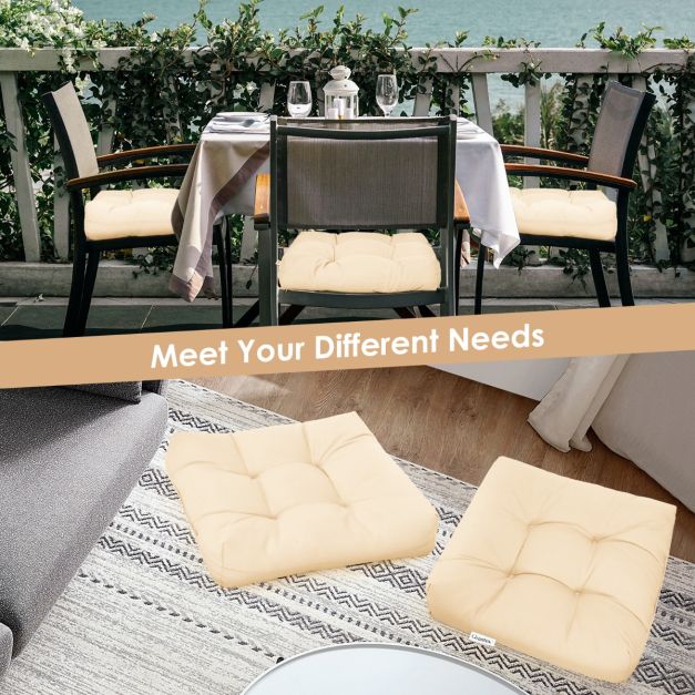 2 Pieces 53 x 53 CM Patio Chair Seat Cushions for Indoor and Outdoor