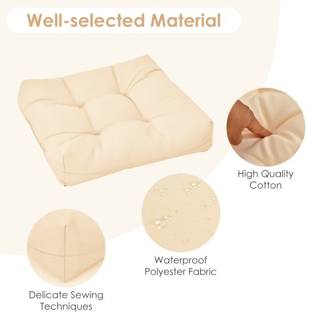 2 Pieces 53 x 53 CM Patio Chair Seat Cushions for Indoor and Outdoor