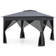 3.4 X 3.4 M Foldable Canopy Tent with Mesh Netting Double Roof and Carrying Bag