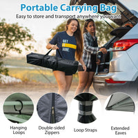 3.4 X 3.4 M Foldable Canopy Tent with Mesh Netting Double Roof and Carrying Bag